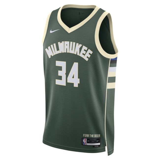 Jersey Nike Milwaukee Bucks Icon Edition 2022/23NBA Swingman Jersey Grøn | DN2012-323, 0