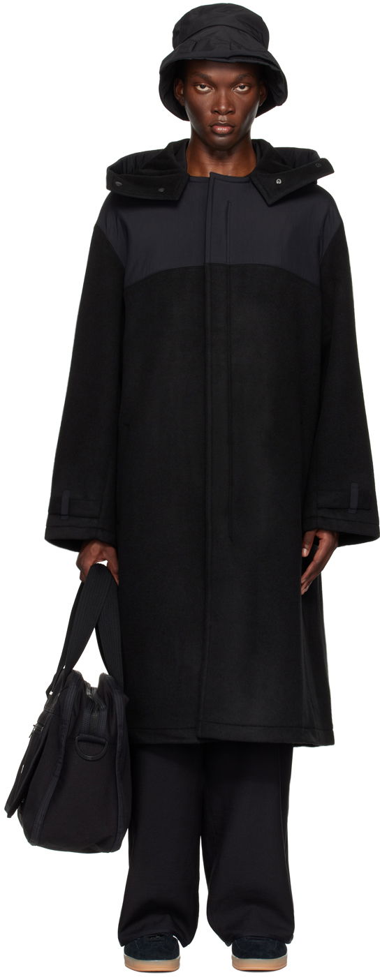 Frakker Y-3 Black Paneled Coat Sort | IW7500
