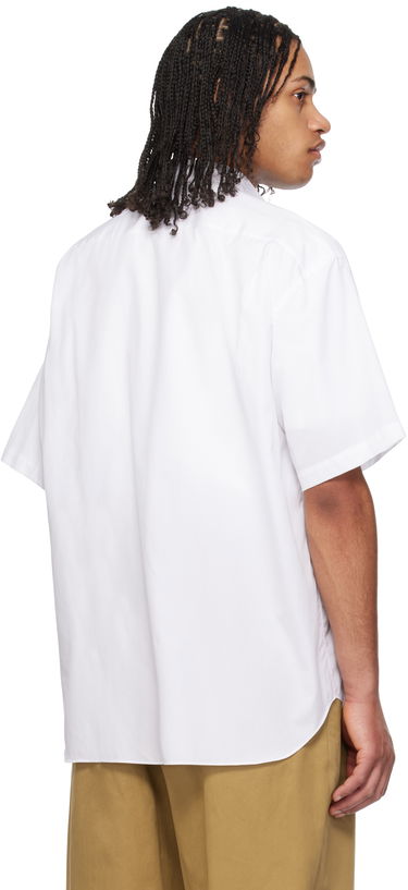 Skjorte Comme des Garçons CDG Homme Broad Short Sleeve Cotton Shirt Hvid | HO-B103-051, 2