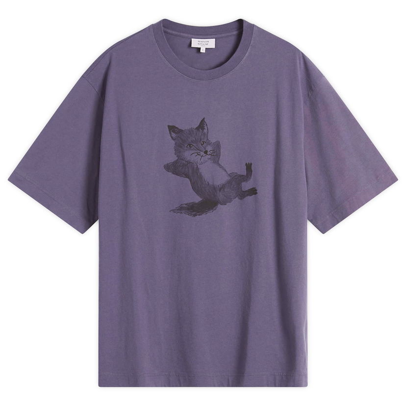 T-shirt MAISON KITSUNÉ Maison Kitsuné Chillax Fox Print Oversize T-Shirt Lilla | OM00108KJ0008-0120