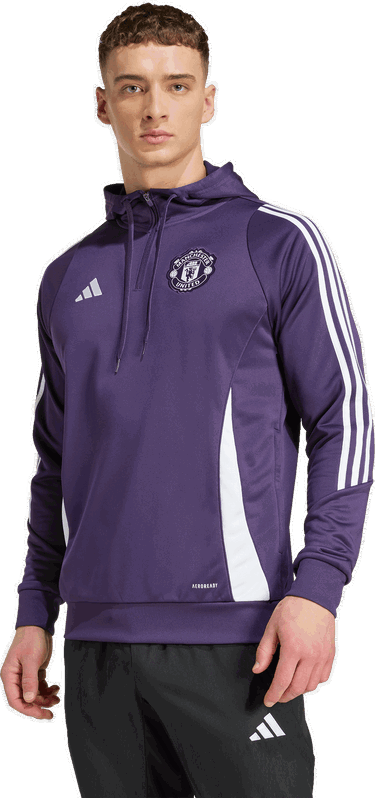 Sweatshirt adidas Originals Manchester United Training Hoodie Lilla | jp3242, 2