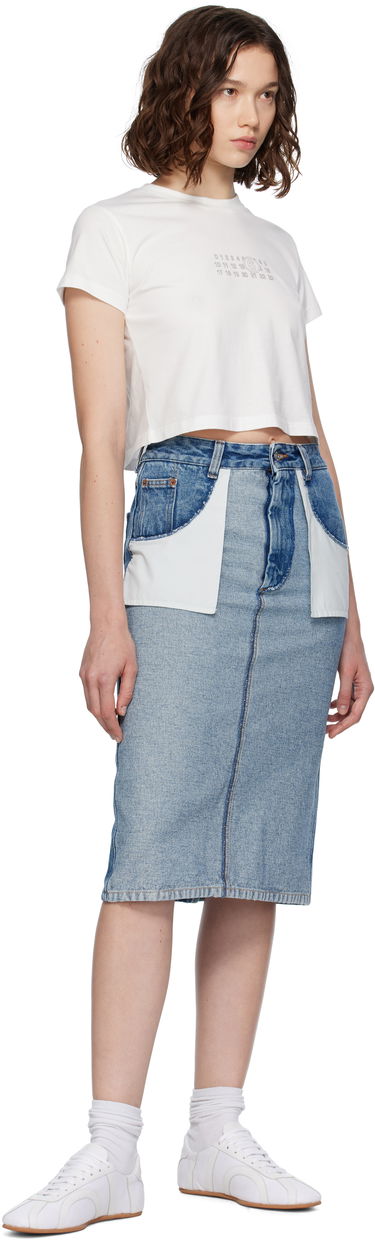 Nederdel Maison Margiela MM6 Maison Margiela Faded Denim Midi Skirt Blå | S52ME0024 M30018, 3