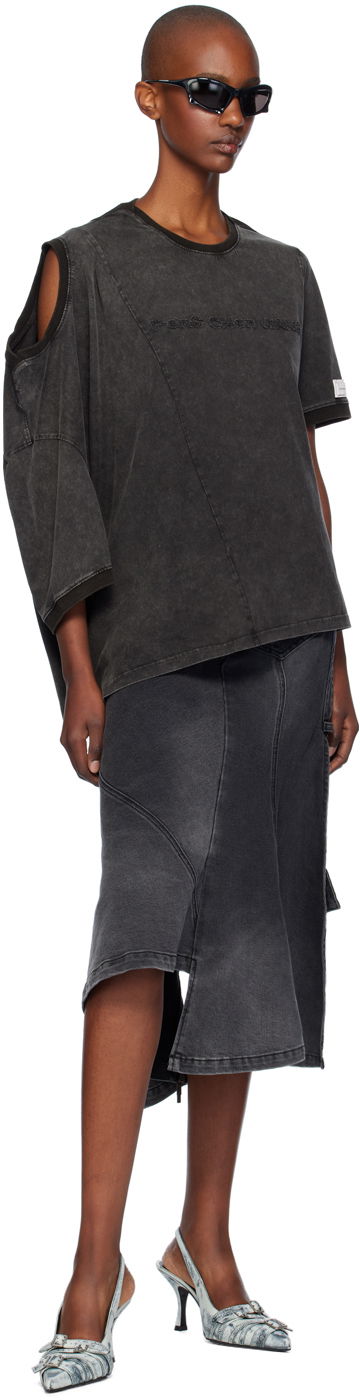 Nederdel Feng Chen Wang Feng Chen Wang Deconstructed Denim Midi Skirt Grå | FWF18SK04, 3