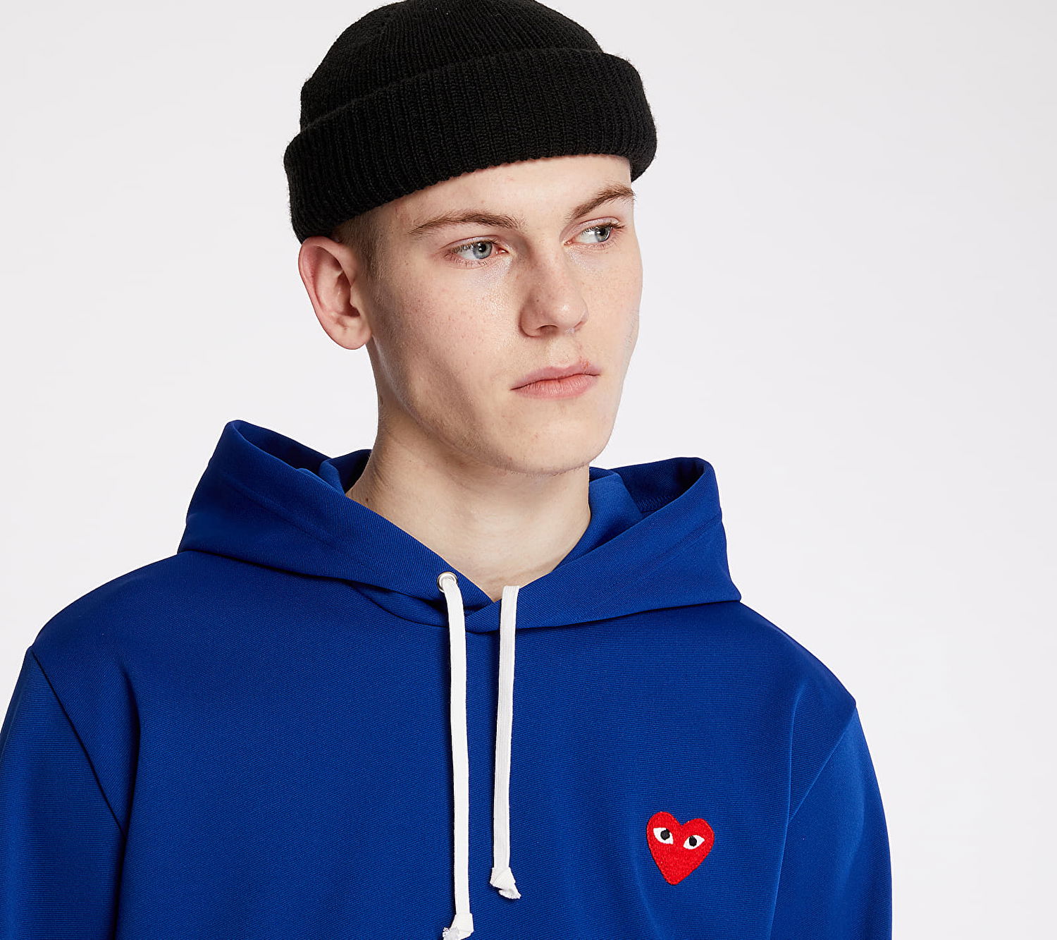 Sweatshirt Comme des Garçons PLAY Hoodie Mørkeblå | AZT174 Navy, 1