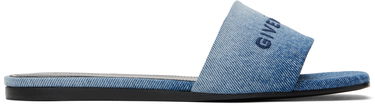 Tilbehør Givenchy Givenchy 4G Flat Denim Slides Blå | BE306FE2CC420, 0