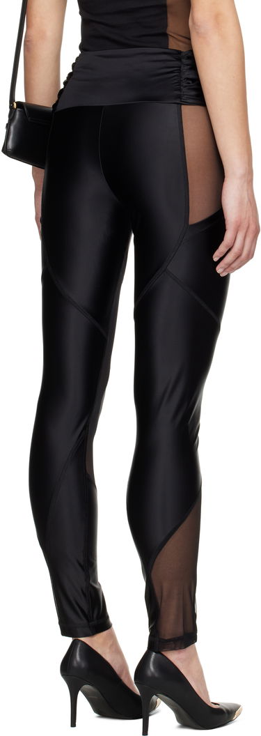Leggings Versace Versace Jeans Couture V-Emblem Sheer Panel Leggings Sort | E78HAC103_EJ0223, 2