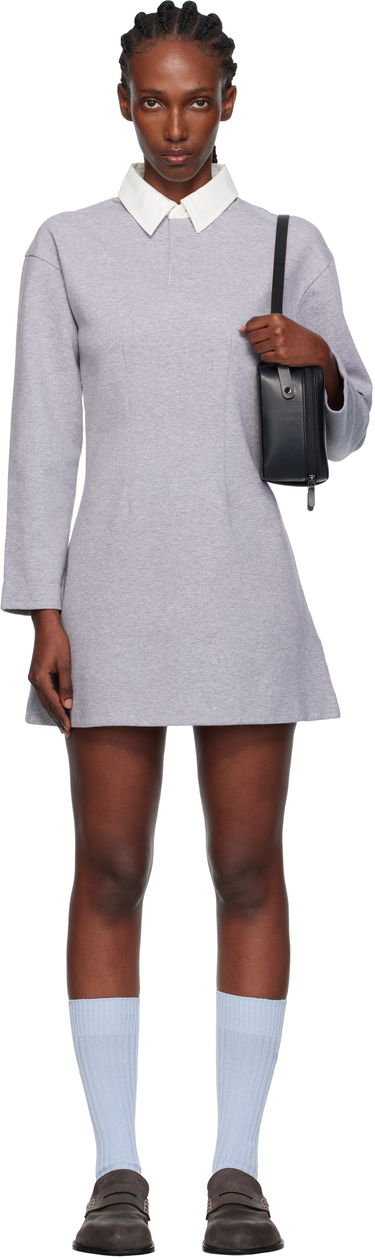 Kjole JW Anderson JW Anderson Long Sleeve Polo Midi Dress Grå | JD0047-PG1845, 0