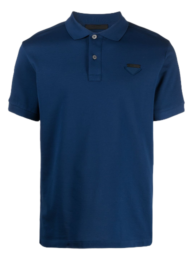 Polo skjorte Prada Pique Polo Tee Mørkeblå | UJN444S181XGS
