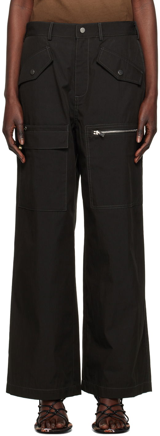 Bukser Dion Lee Slouchy Cargo Pants Sort | C2113R23