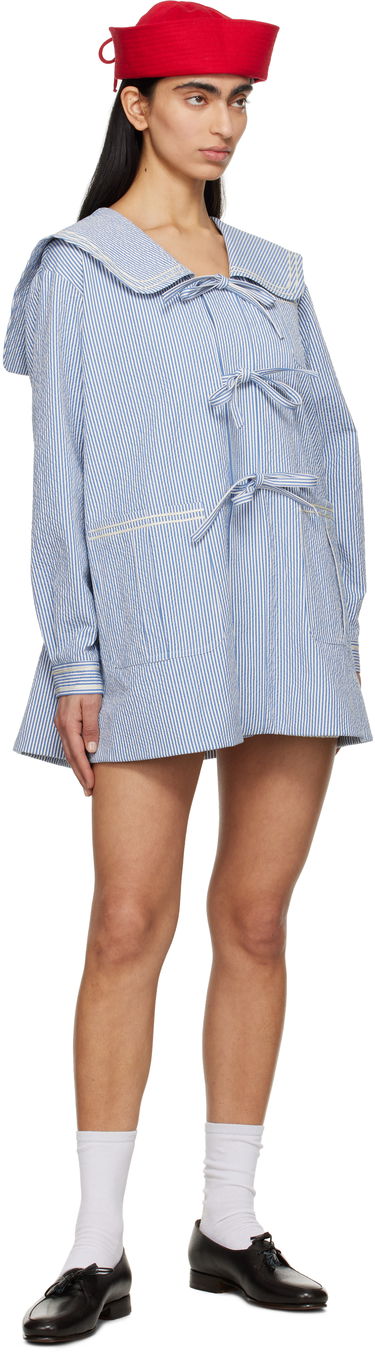 Skjorte Bode Bode Club Stripe Sailor Coat Blå | WRS25JA003, 3