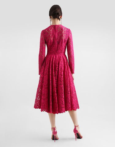 Kjole Dolce & Gabbana Dolce & Gabbana Cordonetto Lace Circle-Skirt Dress Lyserød | F6TJOTHLMIIF0382, 2