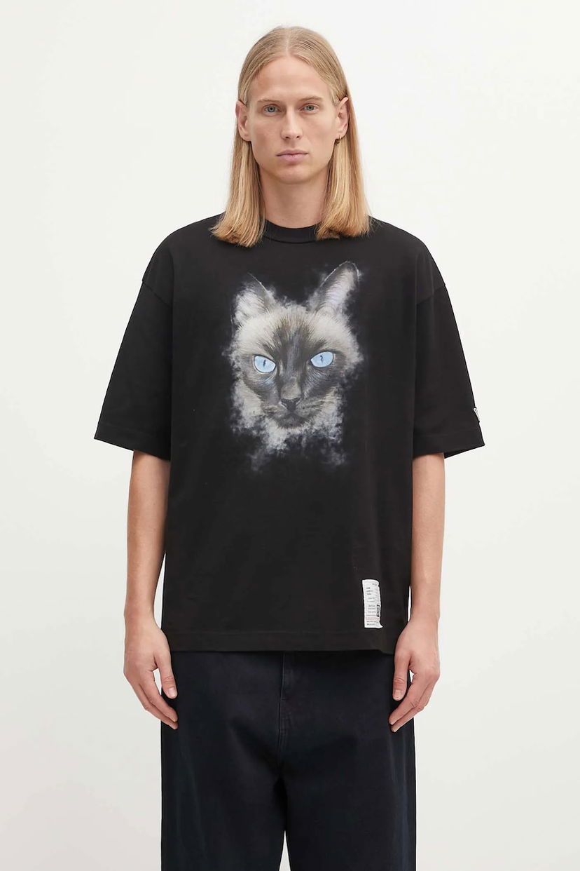 T-shirt Maison MIHARA YASUHIRO Maison MIHARA YASUHIRO T-Shirt CAT PRINTED Sort | J15TS762