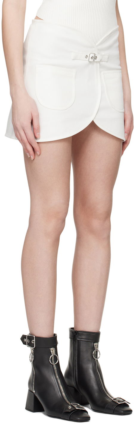 Nederdel Courrèges Courrèges Ellipse Denim Miniskirt Hvid | 124DJU143DE0022, 1