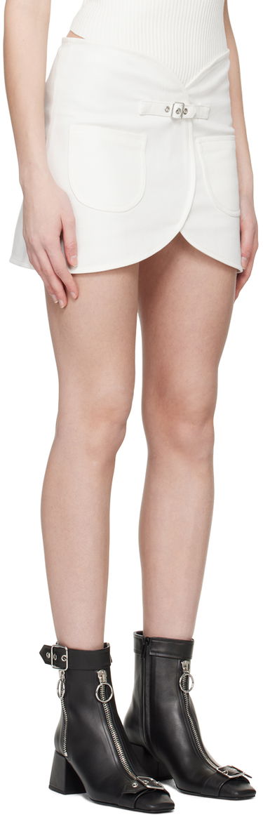 Nederdel Courrèges Courrèges Ellipse Denim Miniskirt Hvid | 124DJU143DE0022, 1