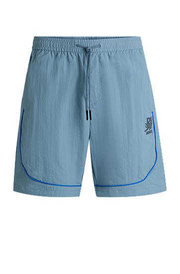 Shorts BOSS HUGO x RB Drawstring Shorts with Piping Blå | 50542807