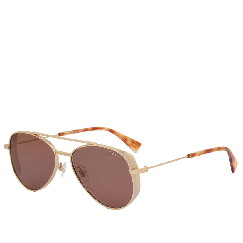 Solbriller A.P.C. A.P.C. Bill Aviator Sunglasses Brun | MEAEJ-M75013-RAA