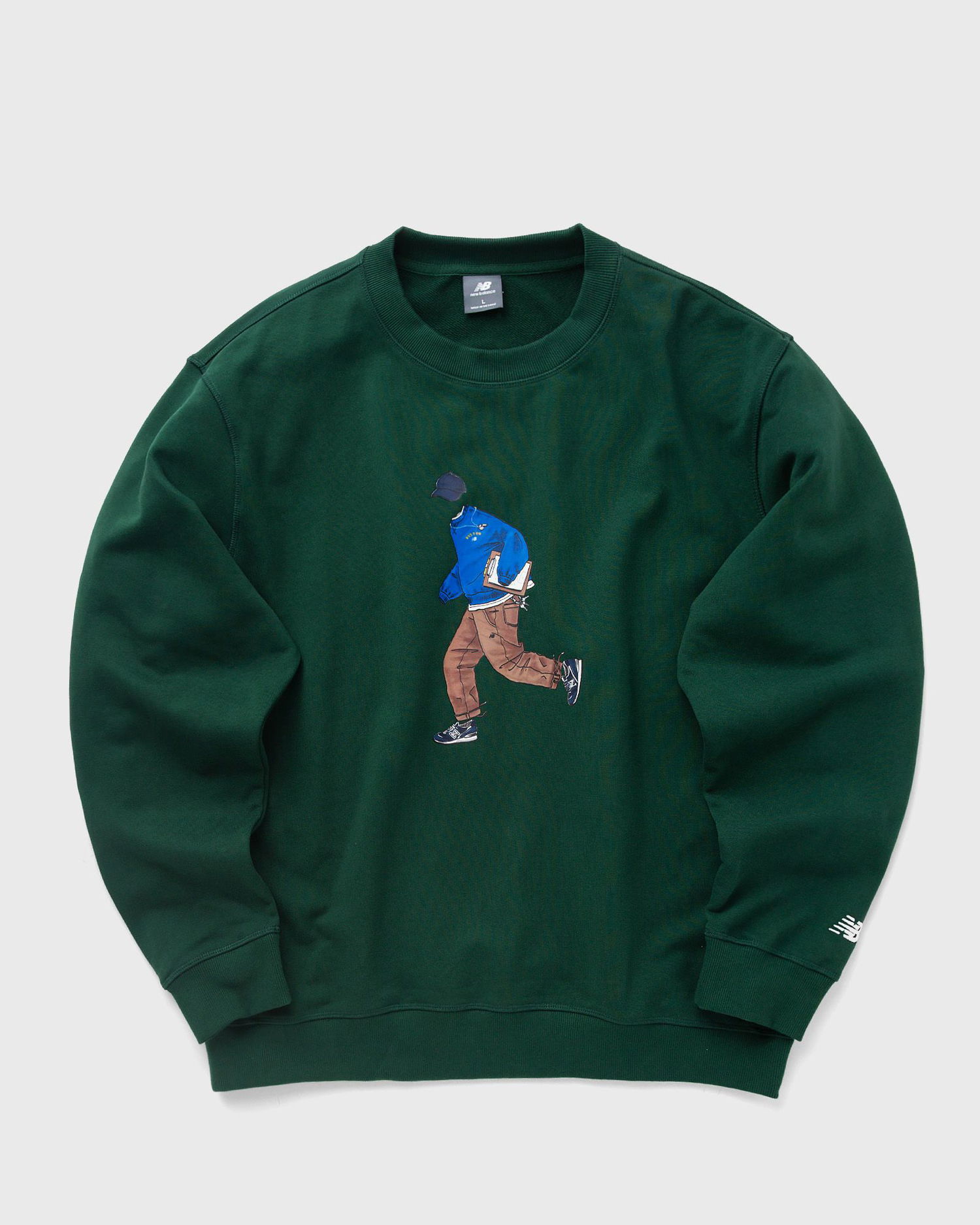 Sweatshirt New Balance Athletics Sport Style Relaxed Crew Grøn | MT41538-NWG, 0