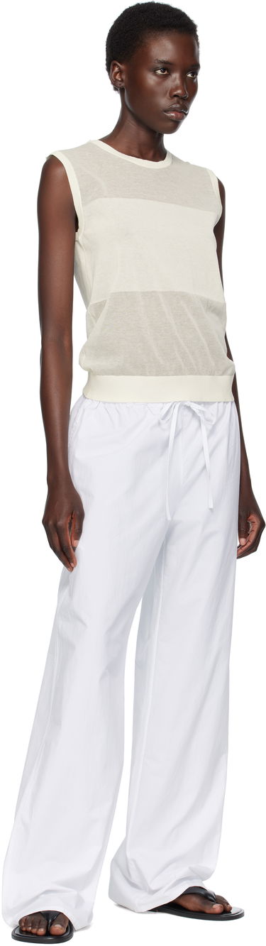 Tanktop Loulou de Saison Loulou de Saison Anita Sleeveless Striped Top Hvid | ANITA, 3