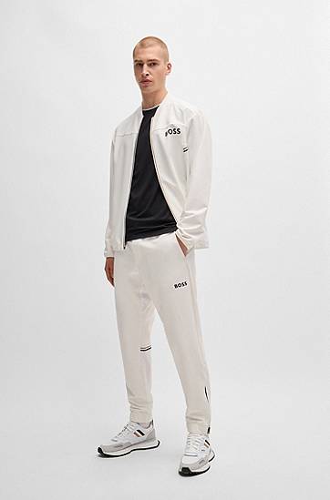 T-shirt BOSS Matteo Berrettini Stretch-Jersey T-Shirt with Signature Details Sort | 50521983, 1