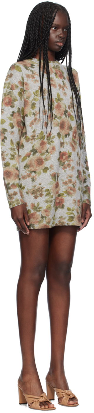 Kjole Blumarine Blumarine Floral Print Minidress Grå | A444A236A, 1