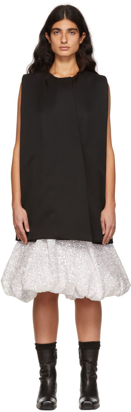 Kjole We11done Wool Sleeveless Mini Dress Sort | WD-OP1-22-102-W-BK