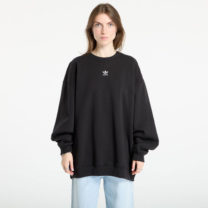 Sweatshirt adidas Originals Essentials Fleece Long Oversized Crew Sweatshirt Sort | IY1834