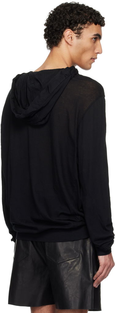 Sweatshirt Rick Owens Rick Owens Hollywood Unstable Cotton Hoodie Sort | RU01E5282 UC, 2