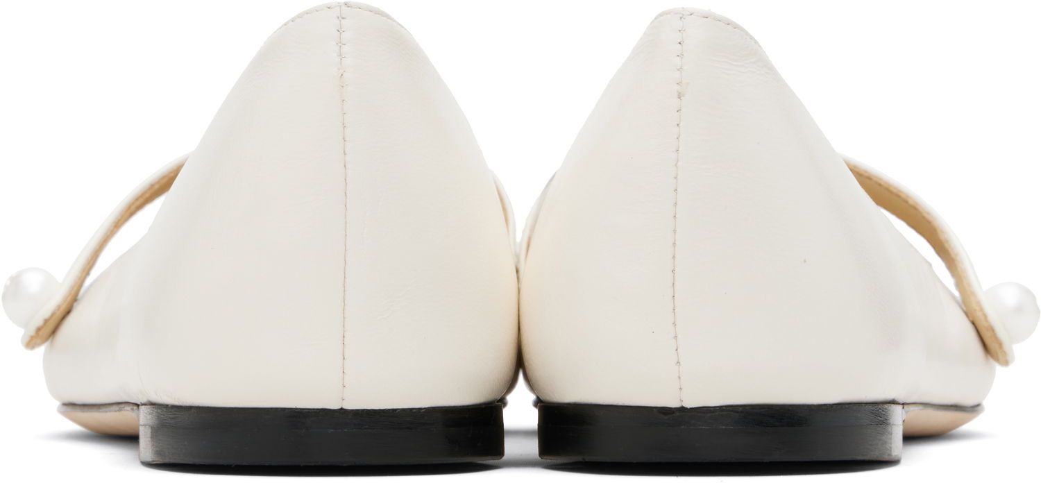 Sneakers og sko Jimmy Choo Jimmy Choo Elisa Ballerina Flats Hvid | ELISA FLAT, 1