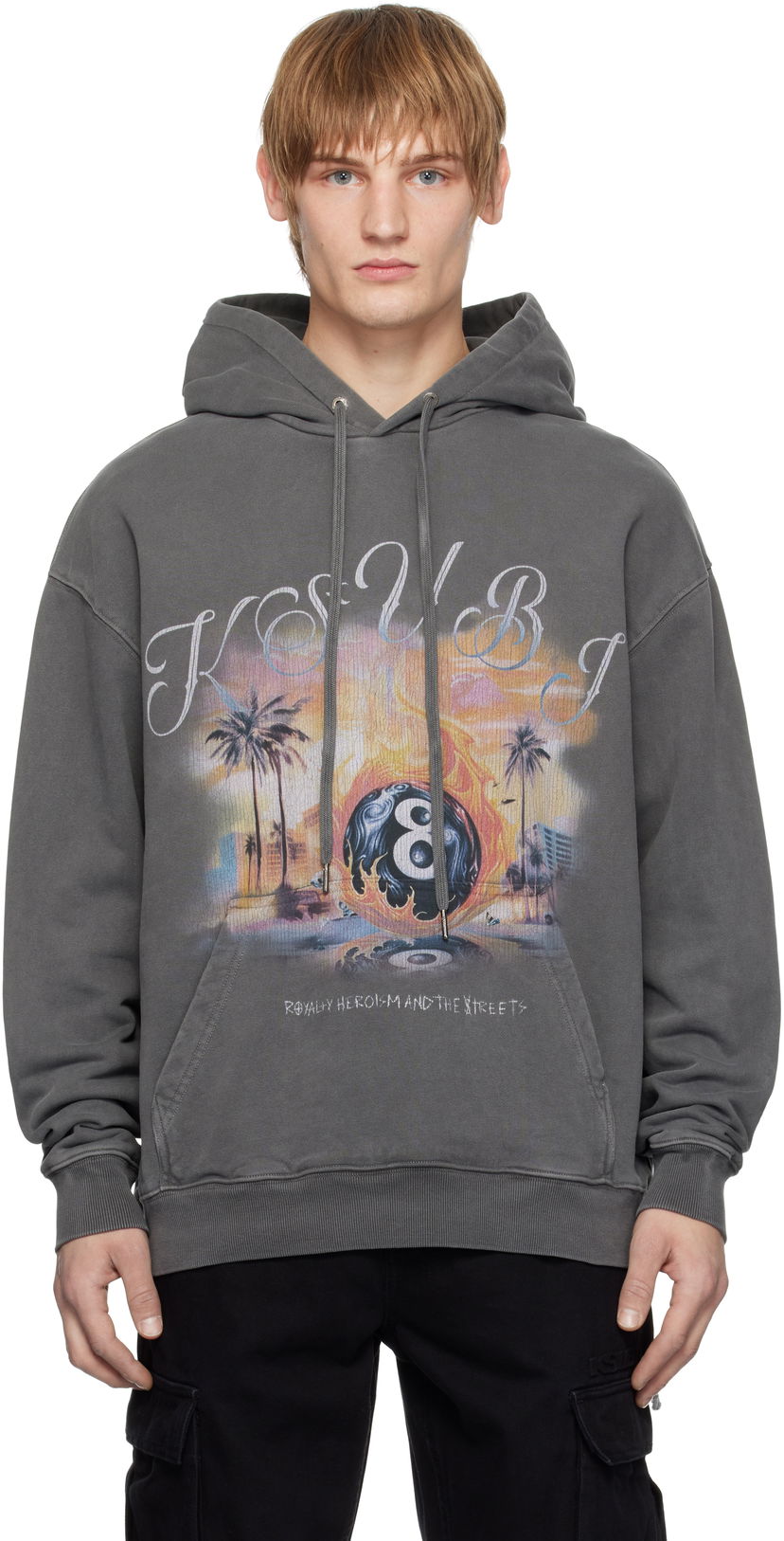 Sweatshirt Ksubi World Order Graphic Print Hoodie Grå | MPS25FL012