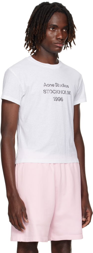 T-shirt Acne Studios Acne Studios Logo T-Shirt Hvid | CL0397-, 4