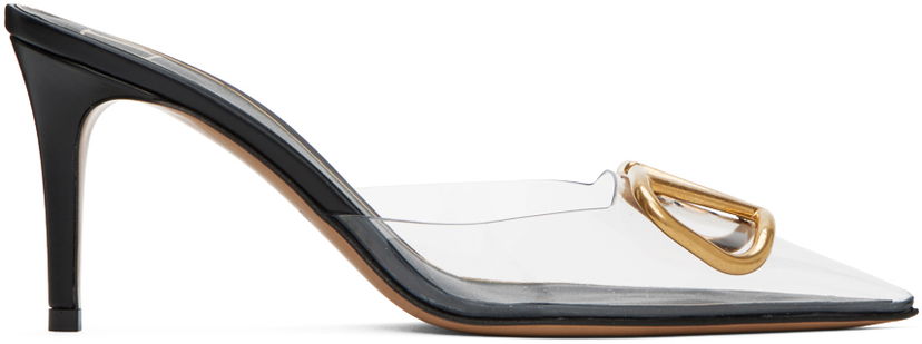 Sneakers og sko Valentino Valentino Garavani VLogo PVC and Leather Mules Sort | 2W2S0FQ2QJG