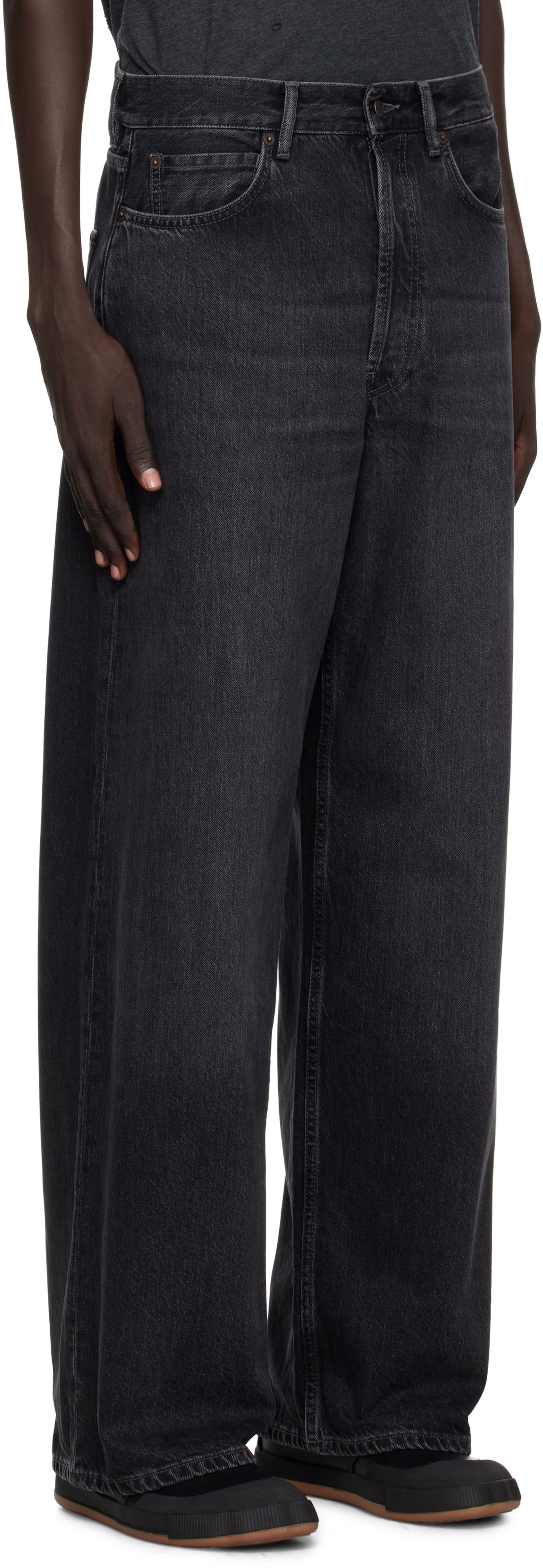 Jeans Acne Studios Acne Studios Faded Loose-Fit Jeans Sort | C00090-, 1