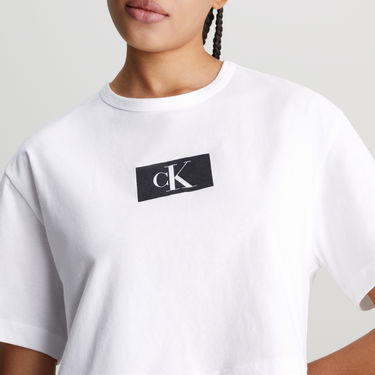 T-shirt CALVIN KLEIN 1996 Logo-Print Cotton-Jersey Hvid | 000QS7180ELOC, 0