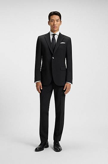 Skjorte BOSS Regular-fit shirt in stretch-cotton twill Hvid | 50479948, 1