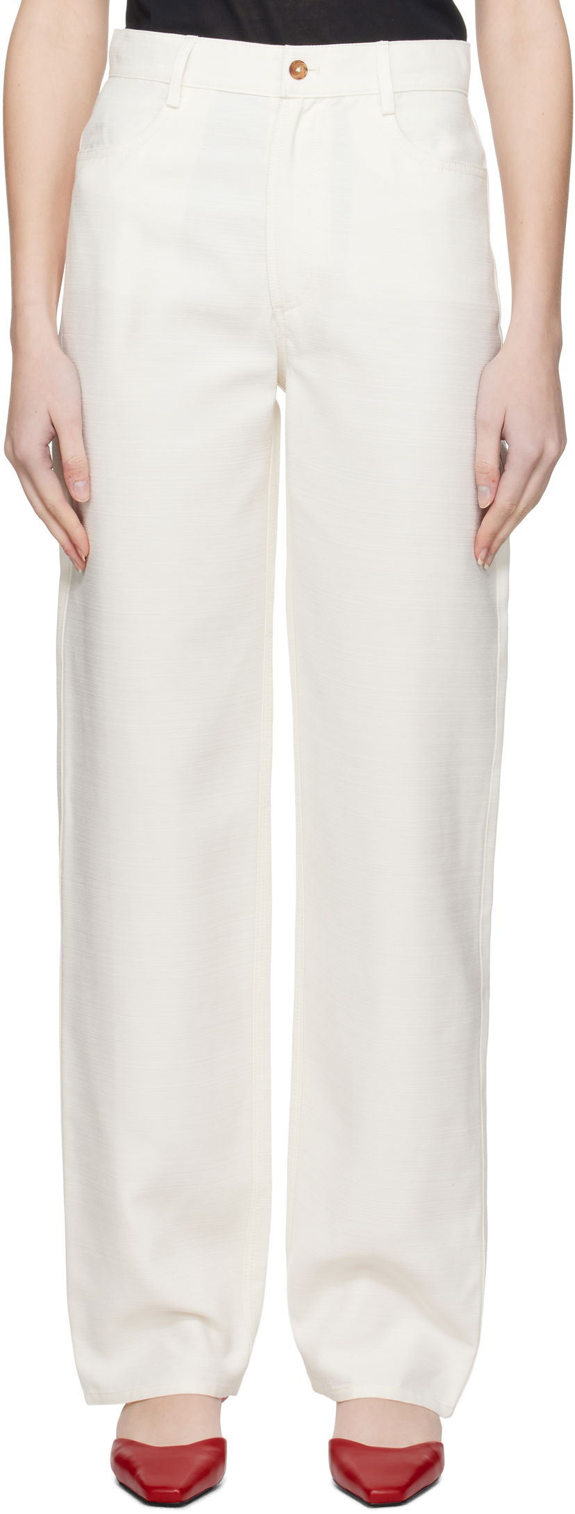 Bukser Loulou de Saison Loulou de Saison Ardea Trousers Hvid | ARDEA