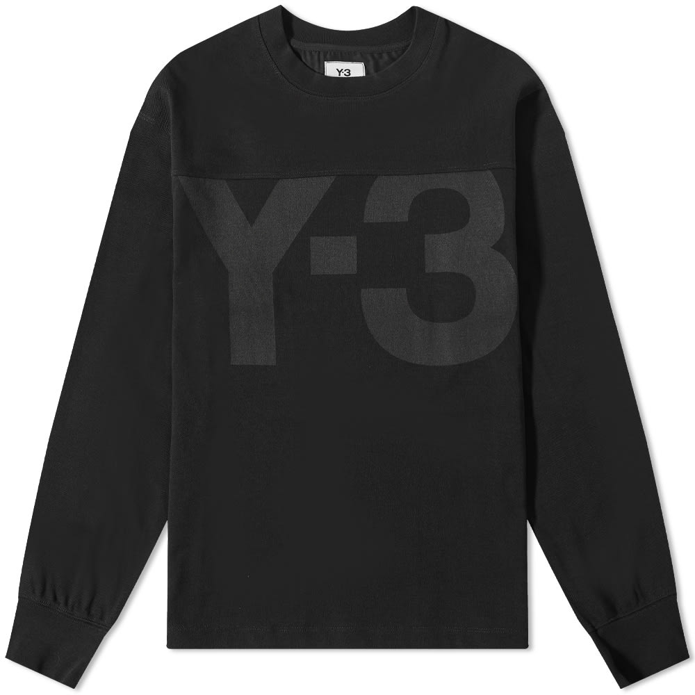 Sweater Y-3 Heavy Pique Logo Crew Sweat Sort | GV4208, 0