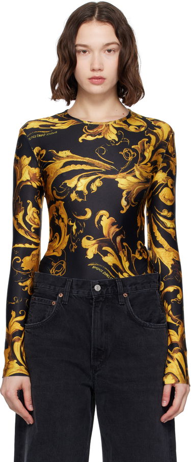 Krop Versace Versace Jeans Couture Lycra Regalia Bodysuit Sort | E79HAM221_EJS501, 0