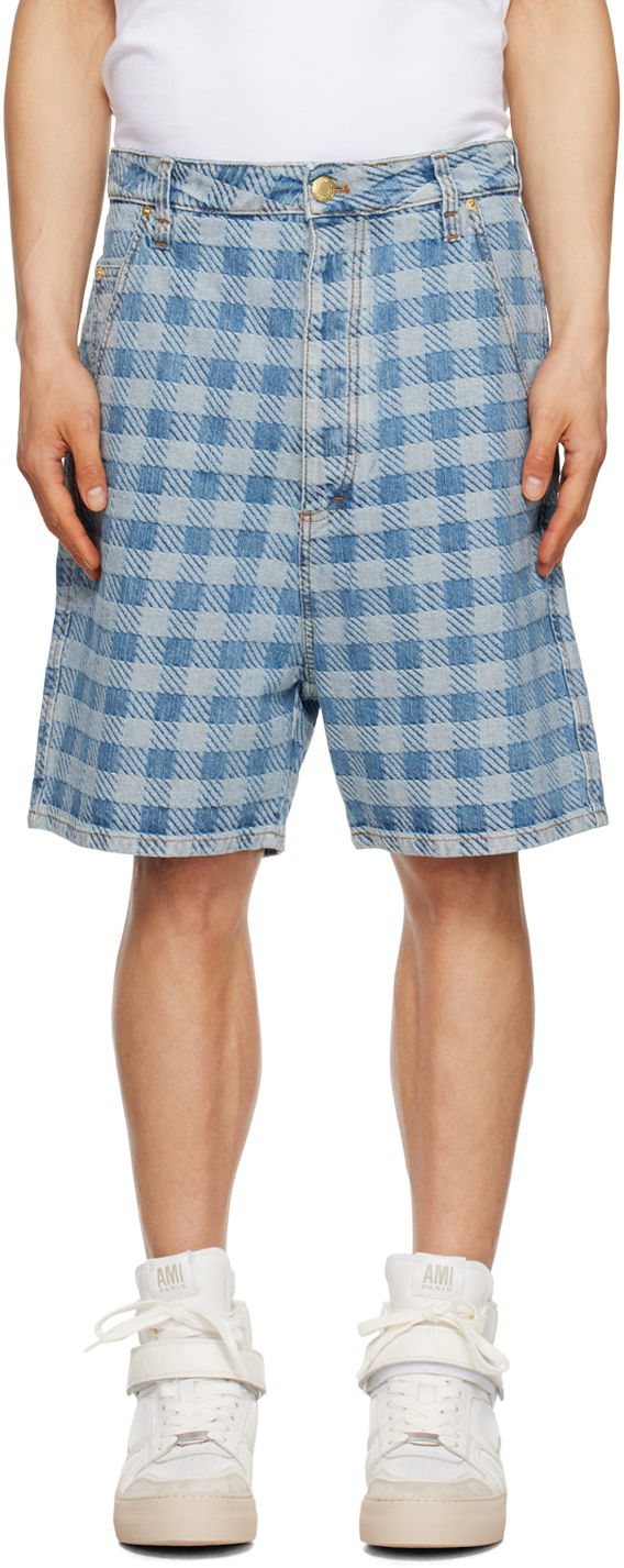 Shorts AMI Alex Denim Shorts Blå | HSO600.DE0010, 0