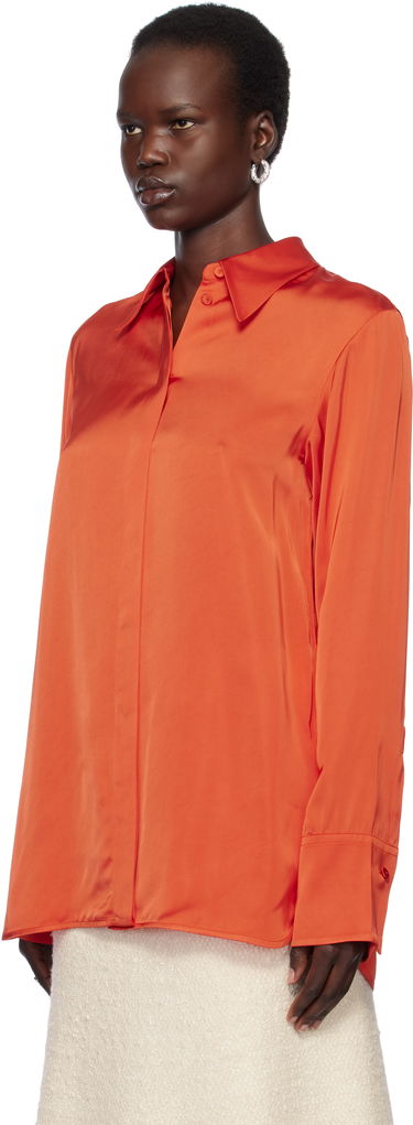 Skjorte Jil Sander Jil Sander Sateen Shirt Orange | J02DL0246_J65022, 3