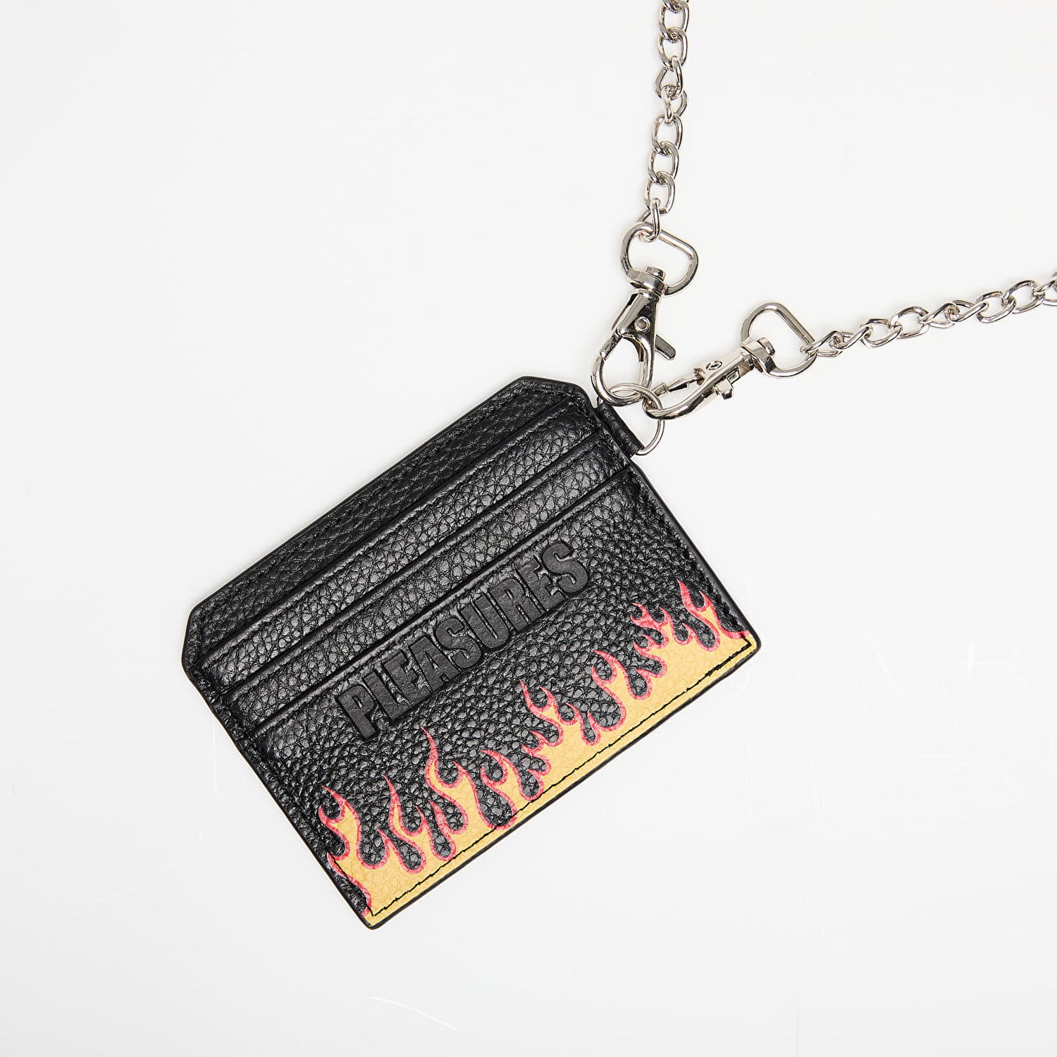 Tegnebog Pleasures PLEASURES Leather Card Holder with Chain Sort | P25SU073 BLACK, 1