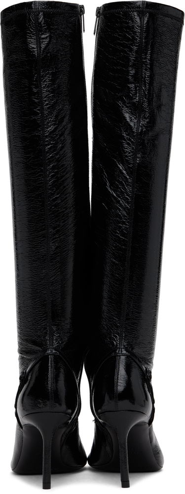 Sneakers og sko Courrèges Oblique Vinyl Tall Boots Sort | 424SBT043VY0009, 1