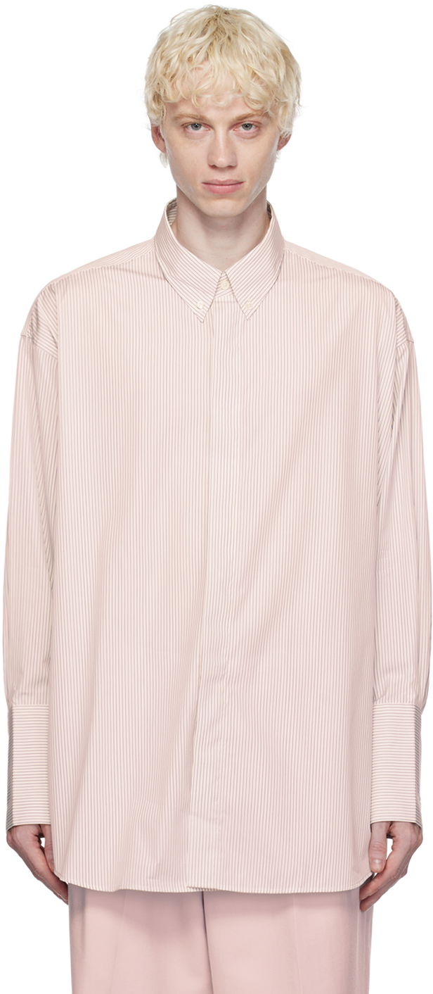 Skjorte AMI Button Down Shirt Lyserød | USH129.CO0048, 0
