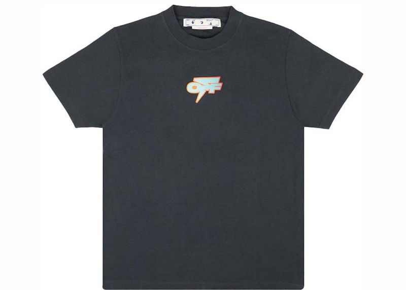 T-shirt Off-White Degrade Thund Slim S/S Tee Blå | OMAA027F22JER0074641