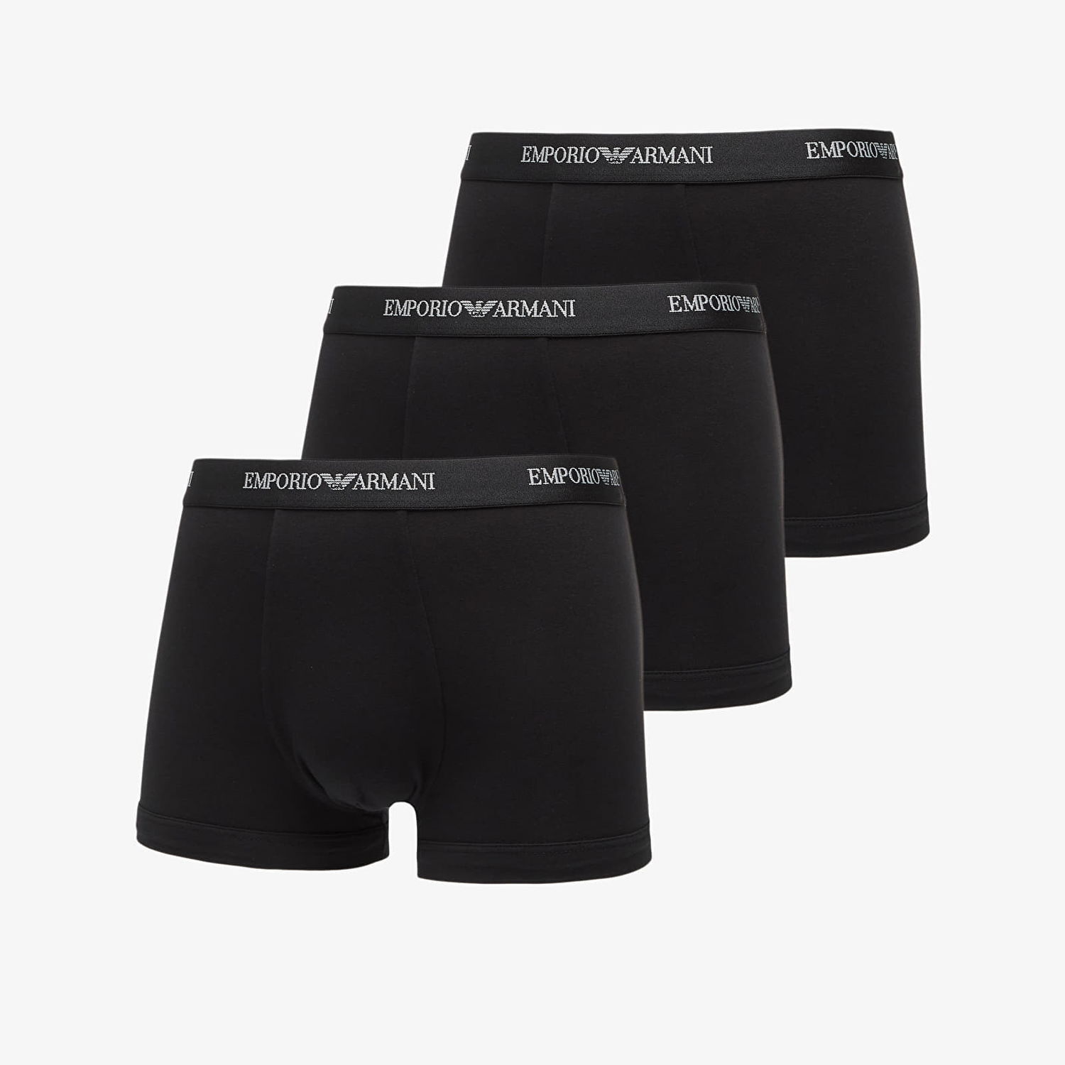 Boksere Emporio Armani EA7 Bottom Trunk 3-Pack Black/ Black/ Black Sort | EM000259AF14132MC061, 0