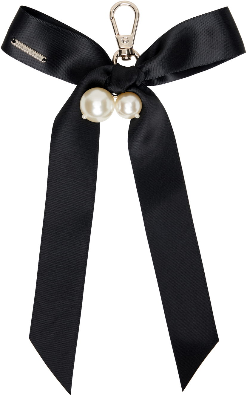Nøgleringe Simone Rocha Simone Rocha Bow & Pearl Bag Charm Keychain Sort | KEYCHAIN3 0904