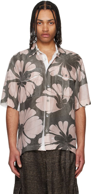 Skjorte Dries Van Noten Dries Van Noten Dessin Print Shirt Grå | 251-020724-1197, 0