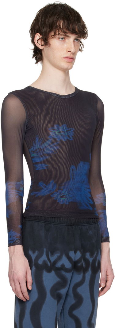 T-shirt Collina Strada Collina Strada Cardio Floral Mesh Long Sleeve T-Shirt Sort | XX3341, 1