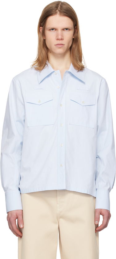 Skjorte LANVIN Lanvin Loose-Fit Utility Shirt Blå | RM-SI0012-6043-P25, 0