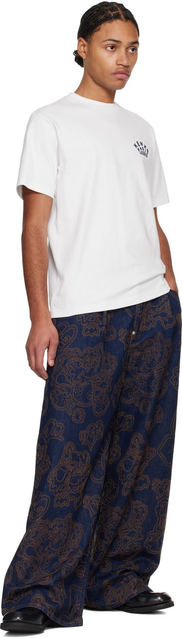 T-shirt KENZO Embroidered Logo T-Shirt Blå | FF55TS4954SI, 3