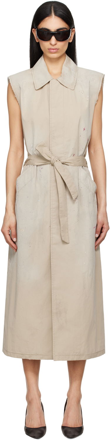 Kjole Maison Margiela MM6 Maison Margiela Sleeveless Trench Coat Beige | S62FB0082 S78537, 0